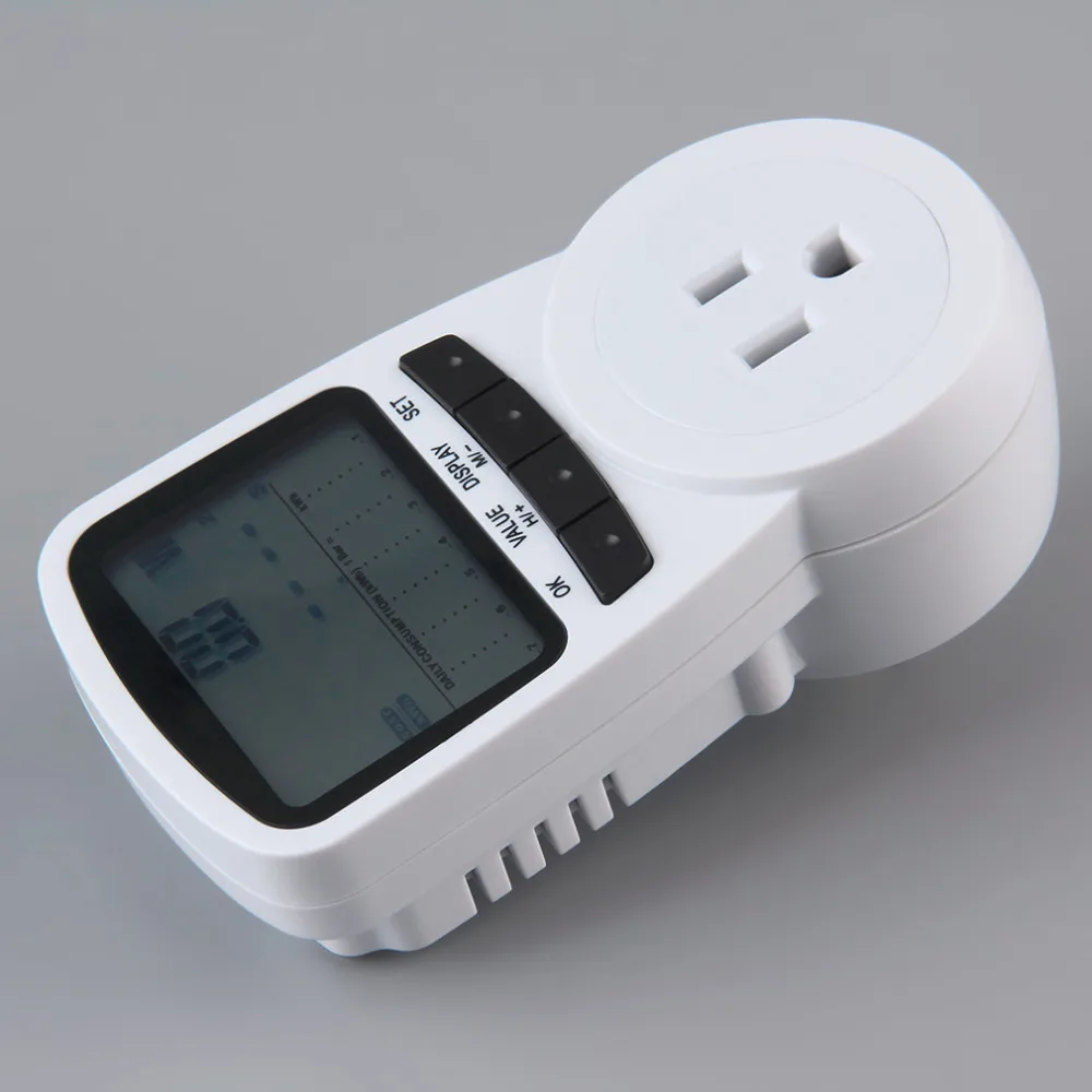 TS-1500 Electronic Energy Meter LCD Energy Monitor Plug-in Electricity Meter for US Plug Monitor