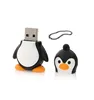 Custom logo Cartoon Character PVC usb flash drives Animal penguin pendrive 3D 8GB 16G 32 GB