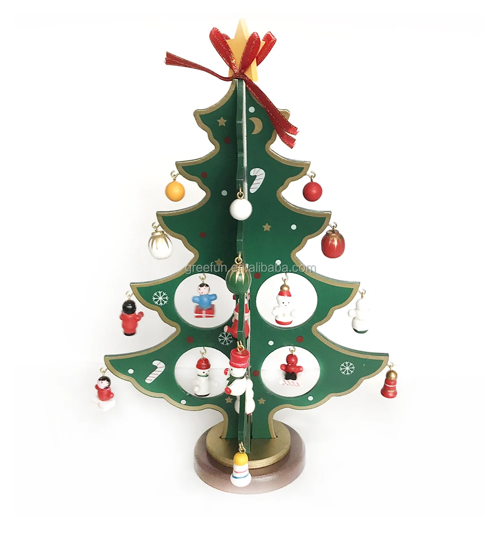 wooden toys for christmas tree decoration festival gifts hot