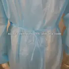 Coat Factory Supply Disposable PP Nonwoven Zip Lab Coat For Civil Use