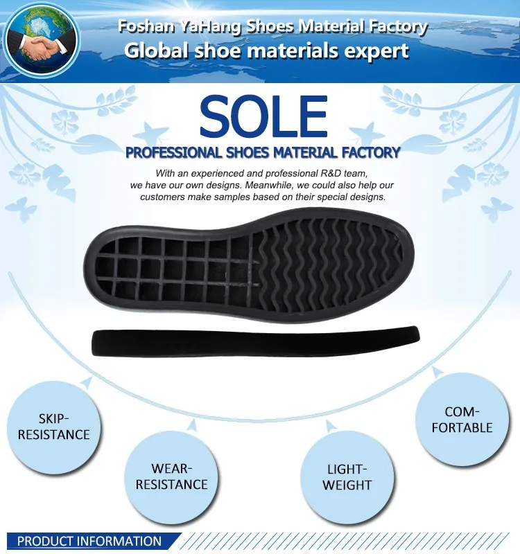 Custom Design Durable Kids Skateboard Comfortable Soft Rubber Shoe Sole