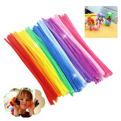 100pcs-Montessori-Math-Educational-Toy-Chenille-Sticks-Puzzle-Craft-Children-Kid-Pipe-Cleaner-Stems-Craft-Creative
