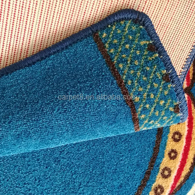China Wholesale Roll Prayer Carpet Rug Blue Mosque Design China Wholesale Roll Prayer Carpet Rug Blue Mosque Design