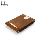 Sellable genuine leather mens rfid money clip minimalist mens wallet