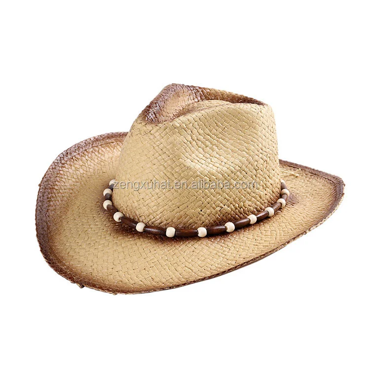 Men's Women's Sun Hat Crushable Straw Cowboy Hat Free Patterns Knitted Newborn Cowboy Hat