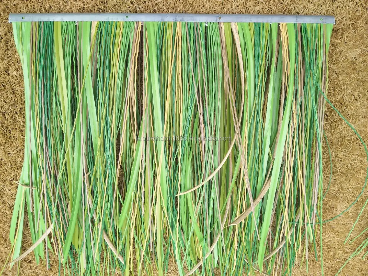 Green  natural color thatch artificial synthetic thatch