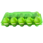 New design green Blister Clamshell Packaging PET Transparent Cheap Plastic Egg Tray 1 3 4 6 8 10 12 15 16 18 24 25 30 35 holes