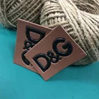 Custom case or jeans fake pu leather patch label with your logo brand Guangzhou factory