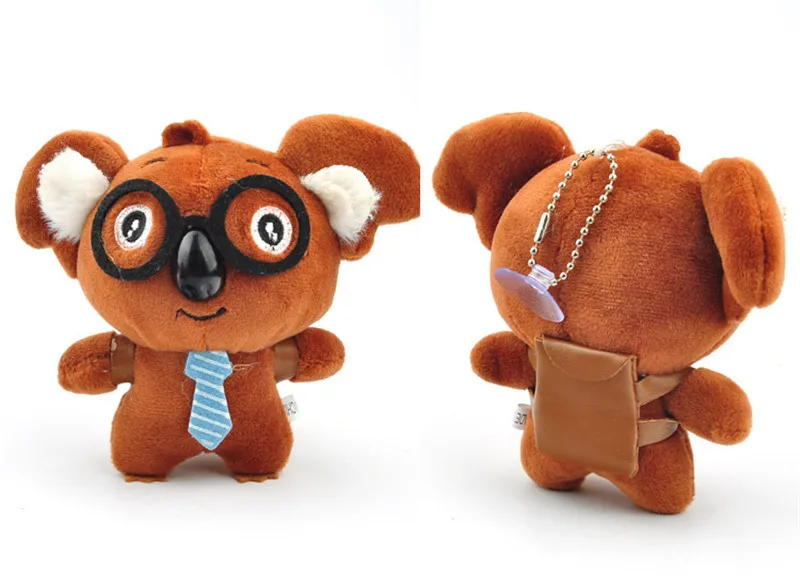 Cute Koala Plush Toys Small Cartoon Glasses Koala Plush Pendants Dolls Key Bag Pendant Party Promotional Gift 12pcslot 12cm (8)