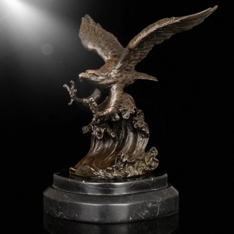 Bureau d'intérieur/table/décoration à la maison matériel en bronze décor de table Statues d'aigle à vendre