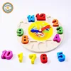 RDWT005 RDT Ins Wish Kids Promotional Gift Wooden Cartoon Rabbit Number Clock Recognition Early Intelligence Educational Toys
