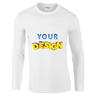 High quality custom logo thin long sleeve wholesale fitness wear t shirt men printing
