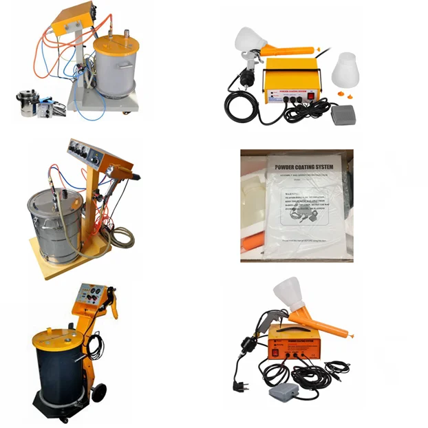 CE Portable Electrostatic Spray Gun Powder coating Machine for Small Workpeice