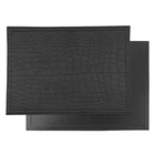 Placemat Table Placemats Rectangle Faux Crocodile PU Leather Table Placemat