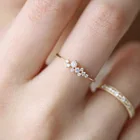 Original fashion low price 18K gold plated crystal Female Finger Ring girls stone cubic zircon ring