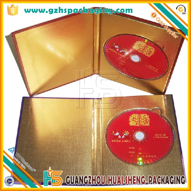 custom logo handmade cardboard cd/dvd keepsake box,wedding case