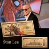 New Products Gold 999999 Stan Lee One MillIon Dollars Color Coins Gold Foil Amecica Banknote For Souvenir