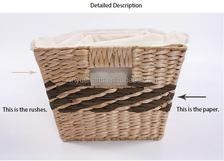iron frame liner rush straw material and sundries use storage