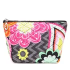 custom promotional wholesale quilted cosmetic pouch women travel makeup bags