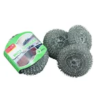 Dish scrubber cleaning ball metal scouring pad