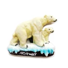 Norway Alaska Sweden Northern Polar Bear 3D Resin Fridge Magnets Polar Bear Souvenir Gift
