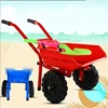 2018 new beach Kids Plastic Wheelbarrow toy