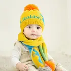 Fashion 100% Acrylic Knitted Beanies Scarf And Hat Sets For Children