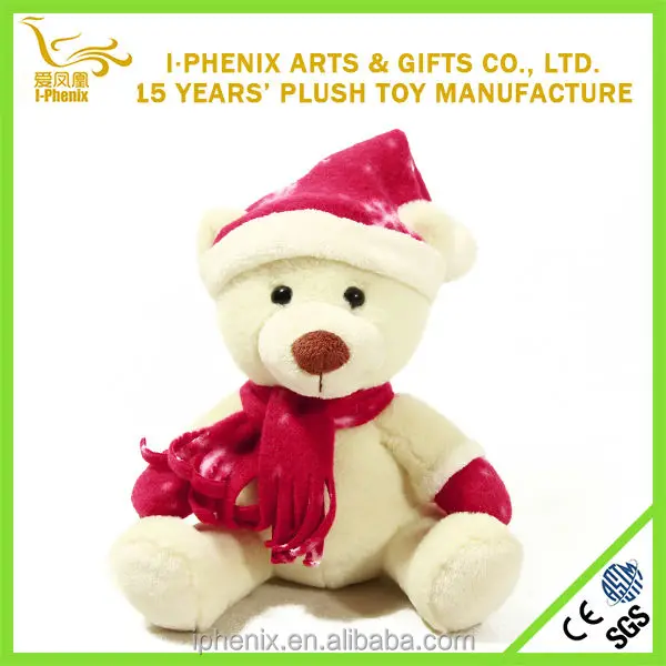 eco friendly cozy teddy bear stuffed christmas plush teddy bear