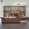 Customized Aluminum Frame Glass Lacquer Kitchen Cabinet from Xiamen