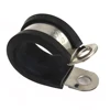 High quality 15mm bandwidth P-clips rubber lined pipe hose clamp