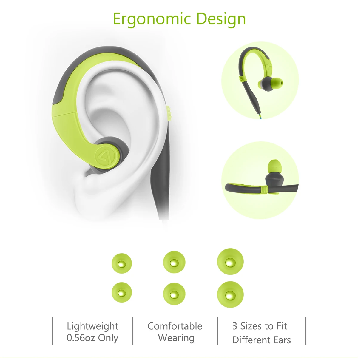 Pisen Ear-hook Sports Earphones Noise Cancelling R100 - ANKUX.COM