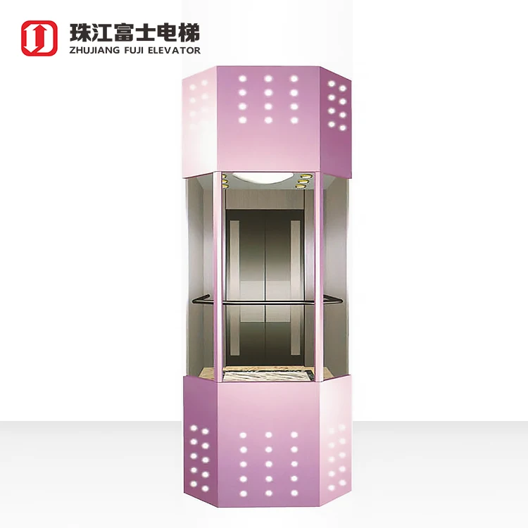 Fuji Brand Price Panoramic elevator glass luxurious elevator for house
