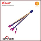 100pcs PCI-E PCIe PCI Express 6Pin female to double 8pin(6+2) male Adapter GPU Video Card Power Cable 18AWG 20cm