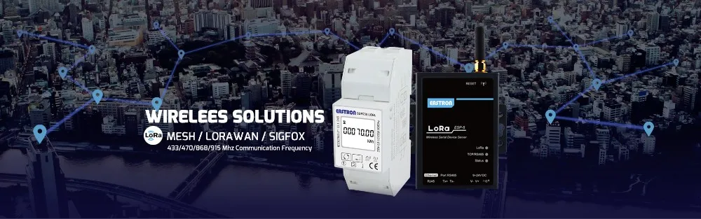 SDM230-LoRa LoRaWan/LoRaMesh/Sigfox Multi-function Single Phase Wireless Digital Energy Meter for Long Distance communication - ANKUX.COM