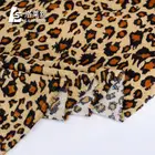 Modern african leopard print stretch velvet fabric for fashion cloth