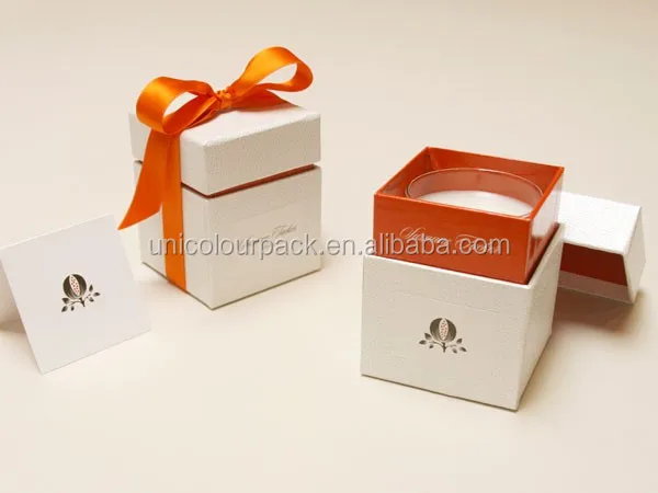 fancy design tealight candle packaging boxes with golden foiled