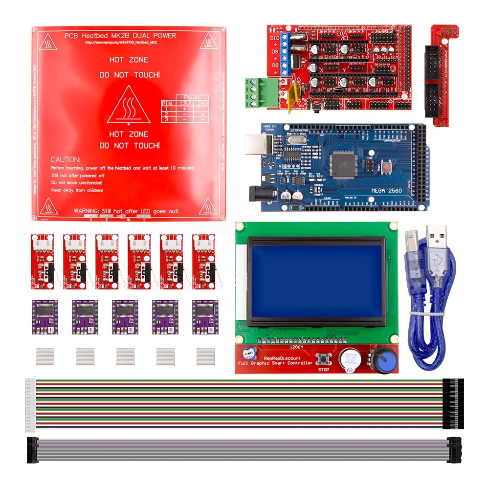 4 with mega 2560 12864 lcd drv8825 for cnc mega 2560 3d printer