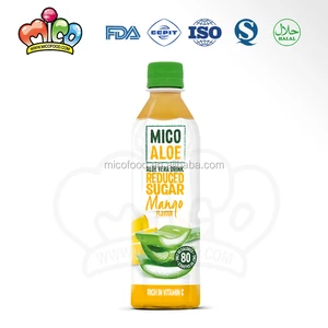 aloe vera juice drink with fruit pulp