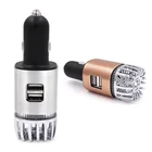 2-in-1 Dual Car Charger Portable Mini Ionization Ionizer Car Air Purifier