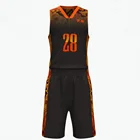 Wholesale Custom Youth Best Basketball Uniform Design Black and yellow