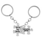 You're My Person Couples Key Rings Personalized Metal Jigsaw Puzzle Cube Keychain