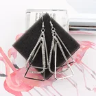 Triangle Earrings Earringstriangle ER212 ZM Wholesale Minimalist Big Geometry Triangle Long Dangle Earrings