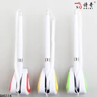 promotional cheap plastic table pen/plastic counter pen/white plastic desk pen attached to a stretch coil holder
