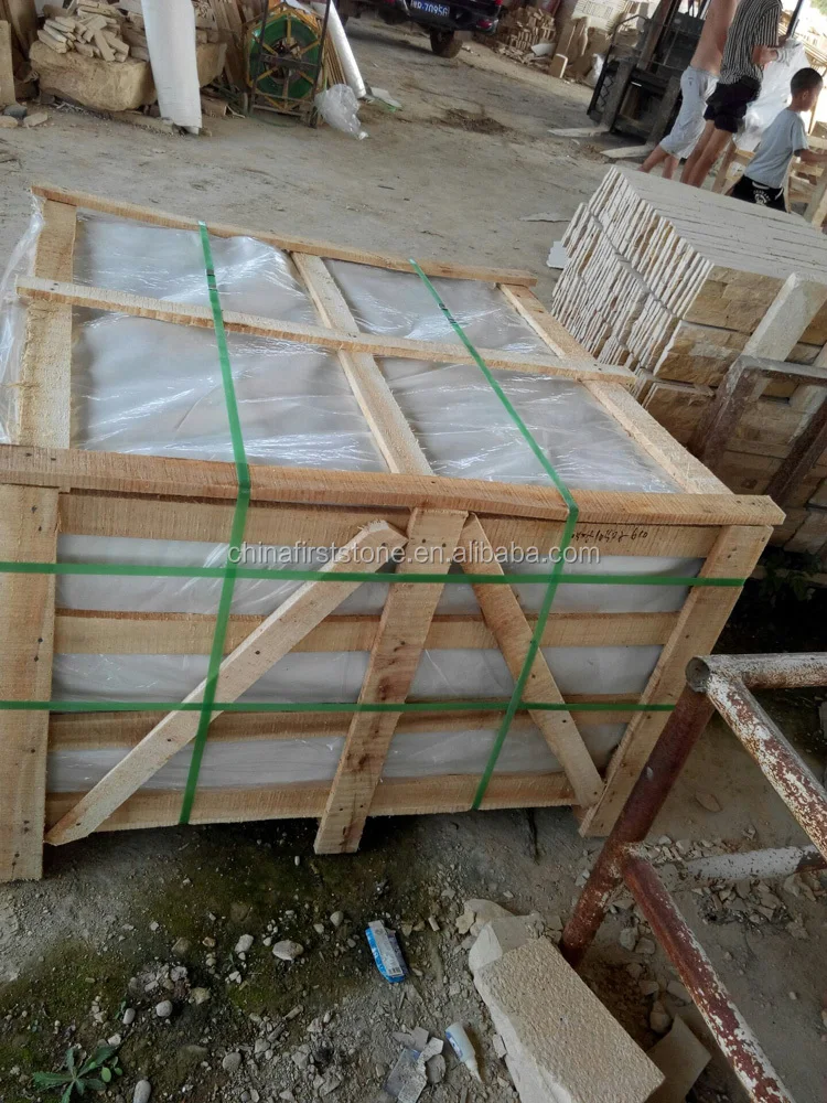 Exterior De Piedra Caliza Revestimiento Moca Crema Y Beige