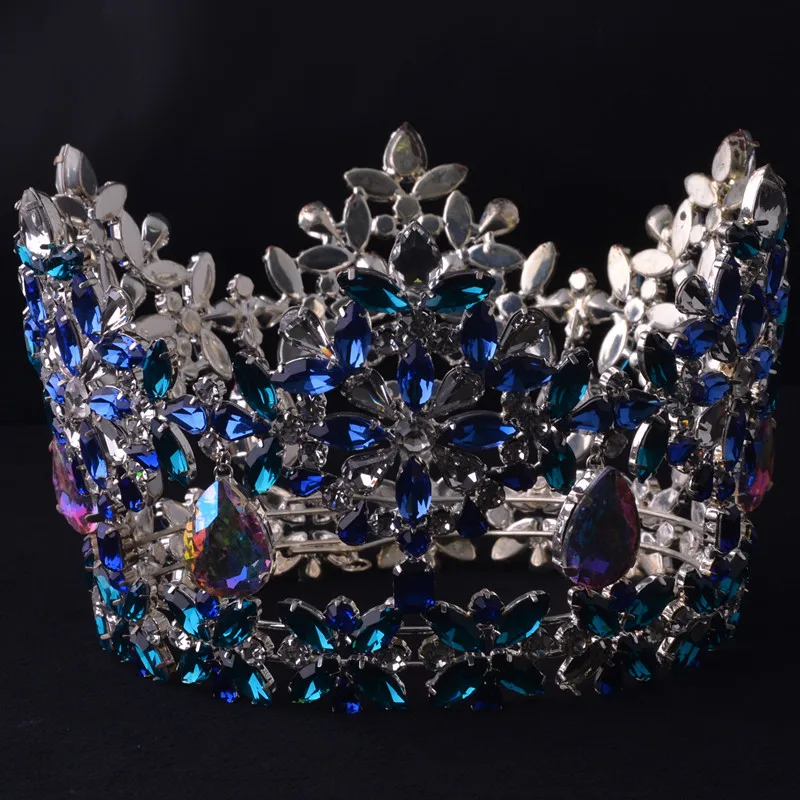 Miss Universe Full Round Pageant Tiara Miss World Pageant Crowns Jewelry Wedding Crown For Men