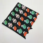 Custom printed scarf fashion accessory wholesale skinny scarf fan rectangle pink silk feeling scarf