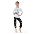 Kids clothes New Arrive Spring white top and sequin Capris outfit