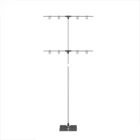 Supermarket T- shape Sign Holder Adjustable POP Mental Floor Display Stands