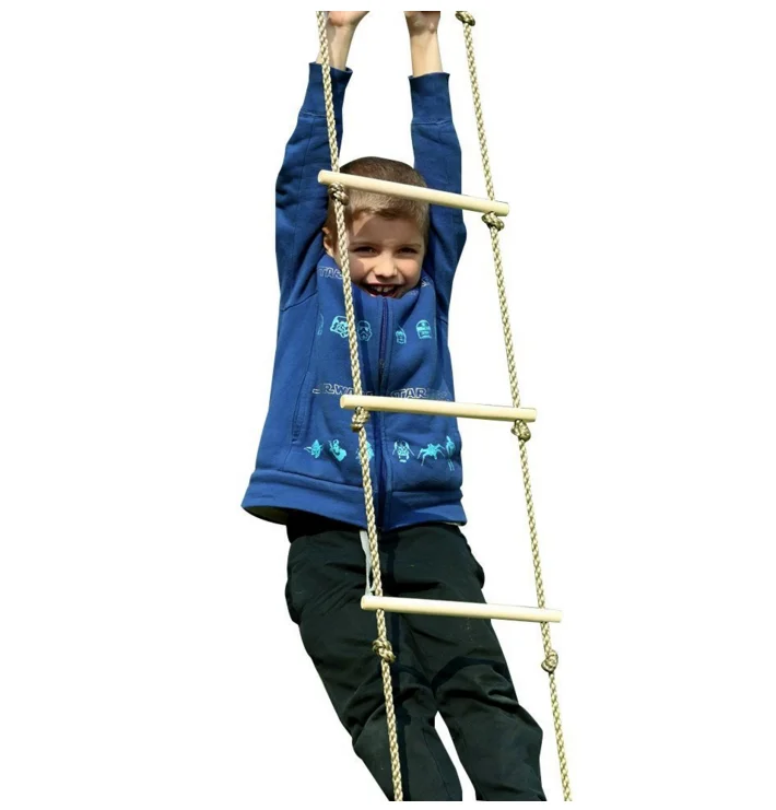 Venta caliente con FEC de madera juegos de escalada de cuerda escalera para niños de interior/al aire libre