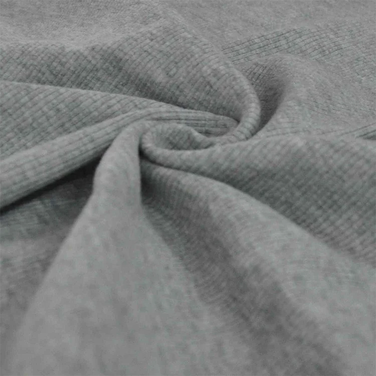 High quality 1X1 rib cotton 2x2 stretch plain cotton rib knit fabric